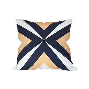 throw pillow with geometric design