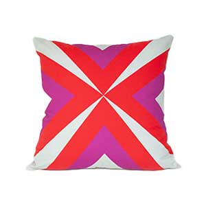 throw pillow with geometric design